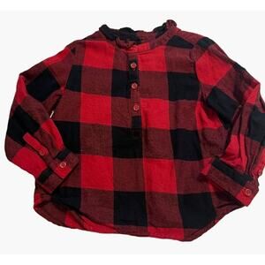 Baby GAP Buffalo Plaid Long Sleeve Top Toddler Girls Size 3 Excellent very gentl